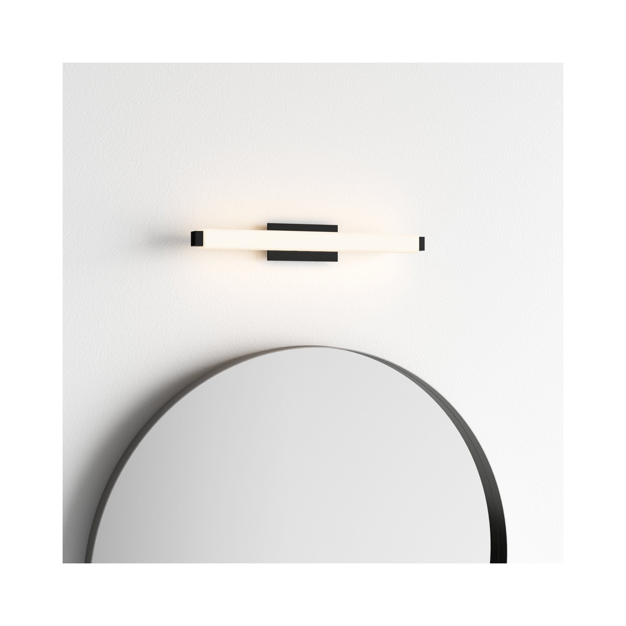 Erby Single Light Aluminum Dimmable LED Flush Mounted Sconce, 3500K, Black, 3" H x 25.75" W x 3.38" D