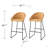 Landrine Water Hyacinth Bar Stools – 2Pc Set