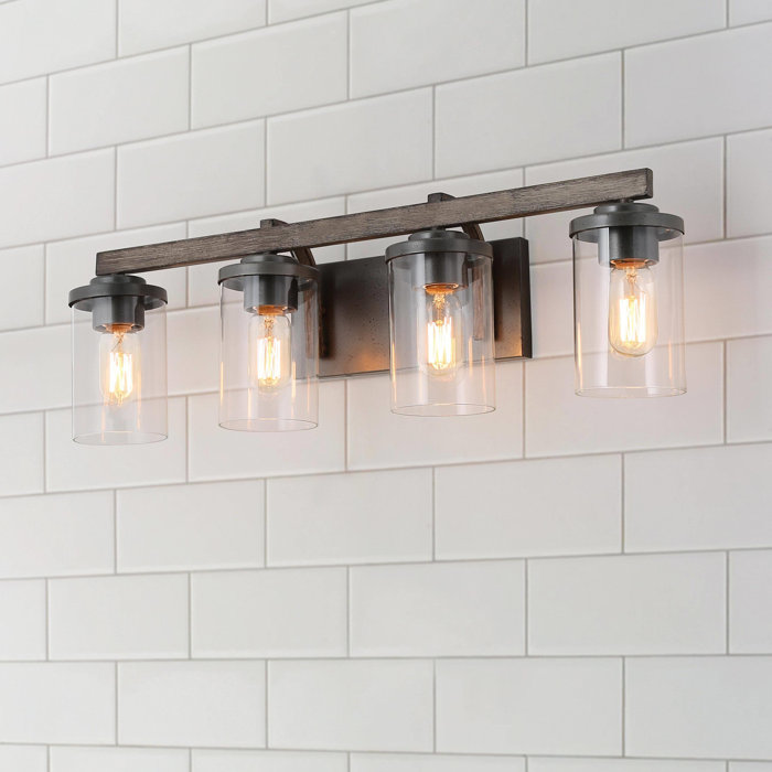 Union Rustic Kinman 4 - Light Dimmable Vanity Light & Reviews | Wayfair