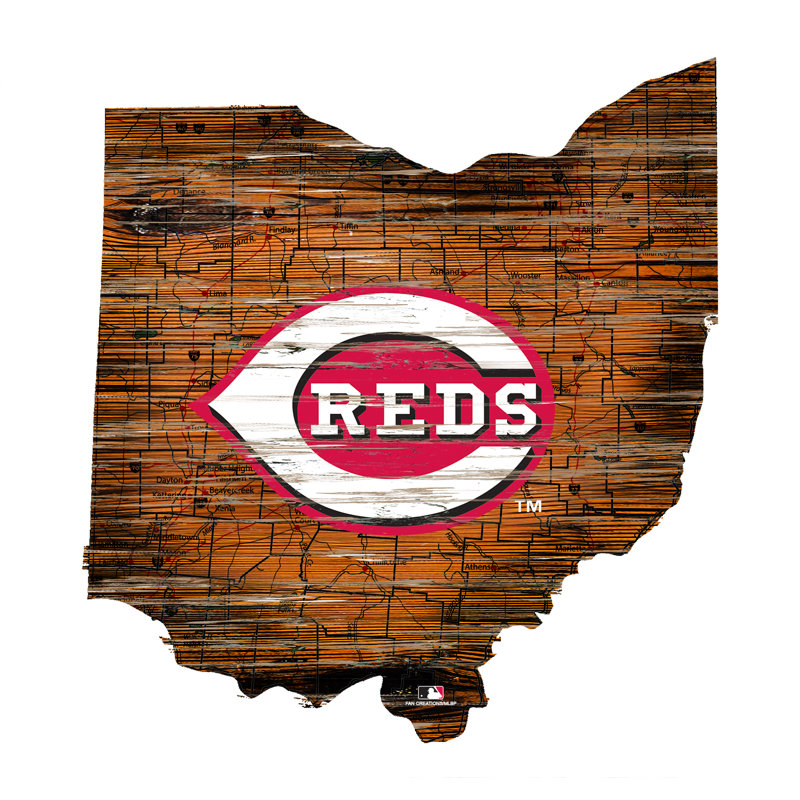 Décoration murale logo 24 états mlb team, Reds de Cincinnati