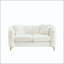 Canapé 61 po en chenille avec pieds en métal doré 61 po-132940837