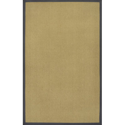 Camden Farmhouse Cottage Border Jute Natural/Dark Gray Rug