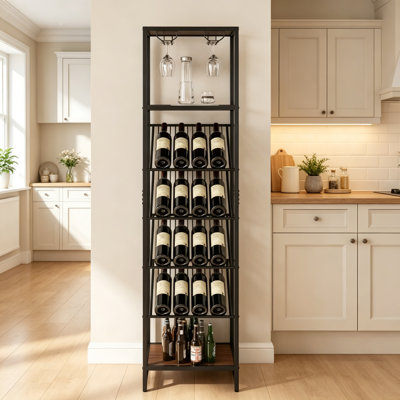 Wine Bottle & Glass Rack
