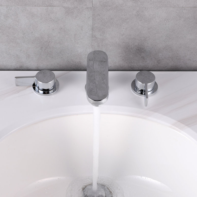 Robinet pour salle de bain large, Chrome