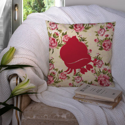  Coussin 14 "Floral Hermit Crab Shabby Elegance Pink Roses