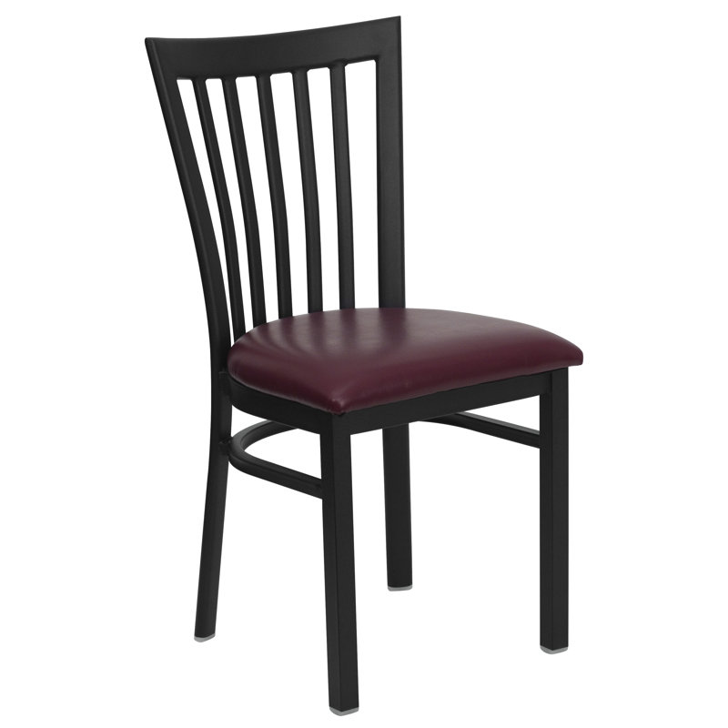 Chaise de restaurant Oliverson, Vinyle bourgogne