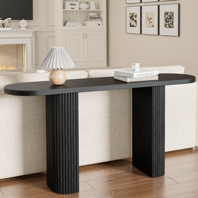 60" Extra Long Solid Wood Sofa Console Table