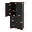 Armoire de rangement haute et spacieuse avec tiroirs et portes-118743565