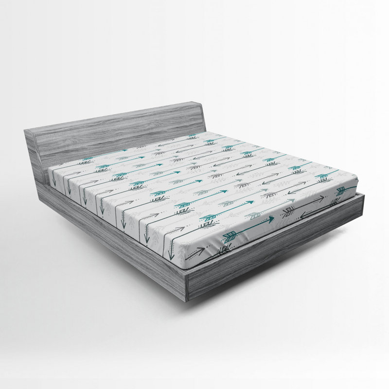 Retro Arrow Microfibre Jersey Knit Fitted Sheet, European Kingsize (160 x 200cm)