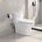 Grosofi 1.1/1.6 GPF Dual Flush Compact Elongated One-Piece Toilet in White for Space Saving (Seat Included)
