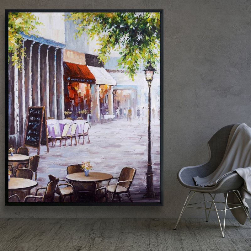 Outdoor Restaurant Print On Canvas