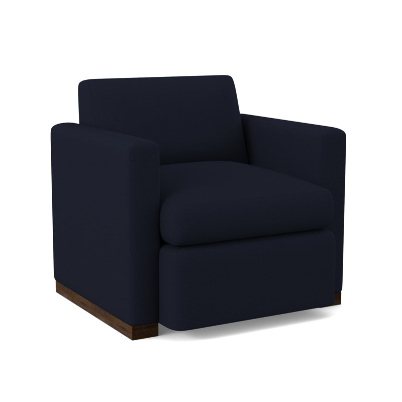 Chaise pivotante Ledger, Noyer noir, Mélange de polyester uniforme Margaret