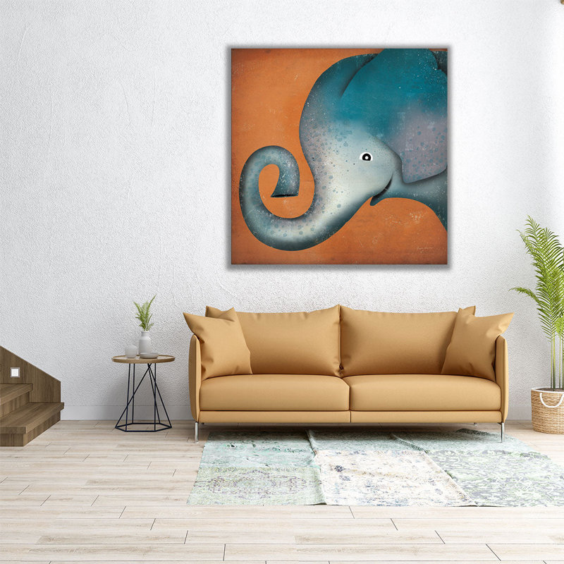 Elephant Wow - Canvas Print Wall Art, 16" H x 16" W