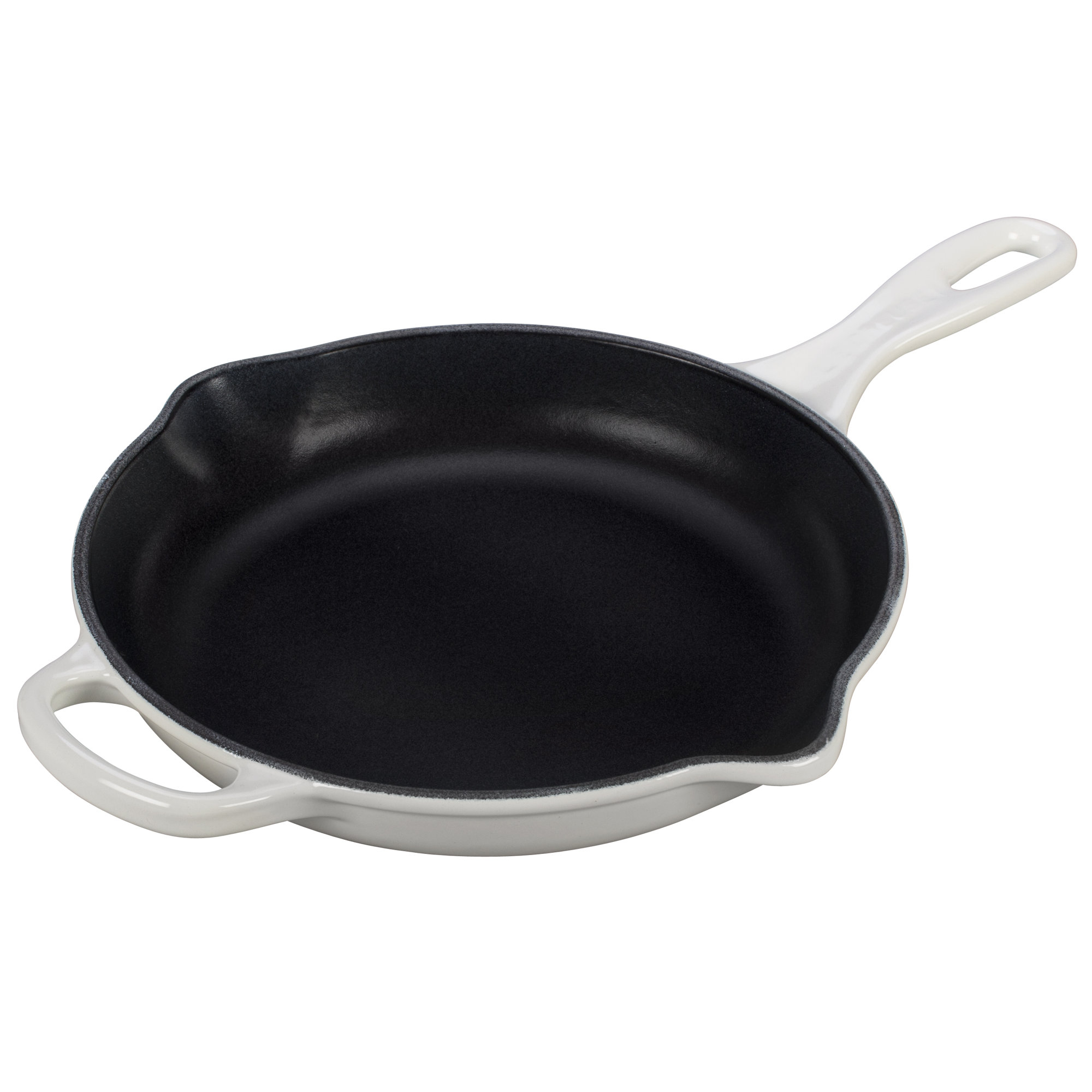 Le Creuset Enameled Cast Iron Skillet, White, 9"