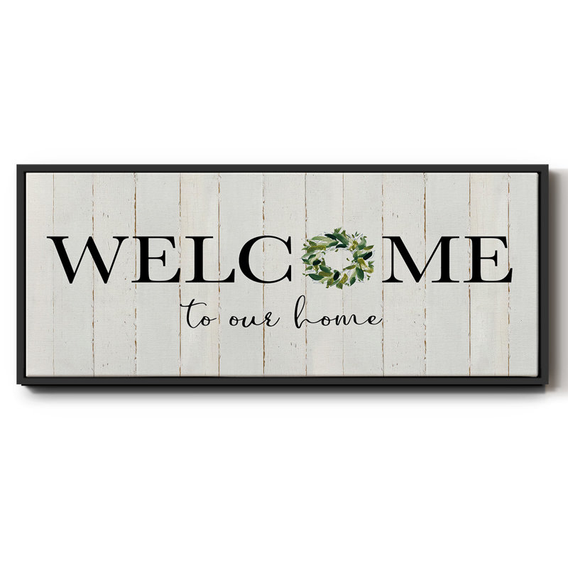 Welcome to Our Home - Toile encadrée, H 20 po x l 50 po