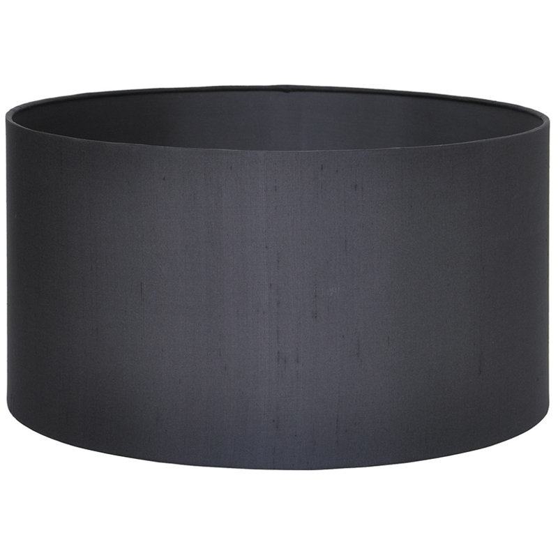 Hindenach 23cm H Silk Drum Lamp Shade ( Uno ), Black