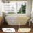 CASAINC 67" Rectangle Solid Surface Freestanding Soaking White Bathtub With Drain