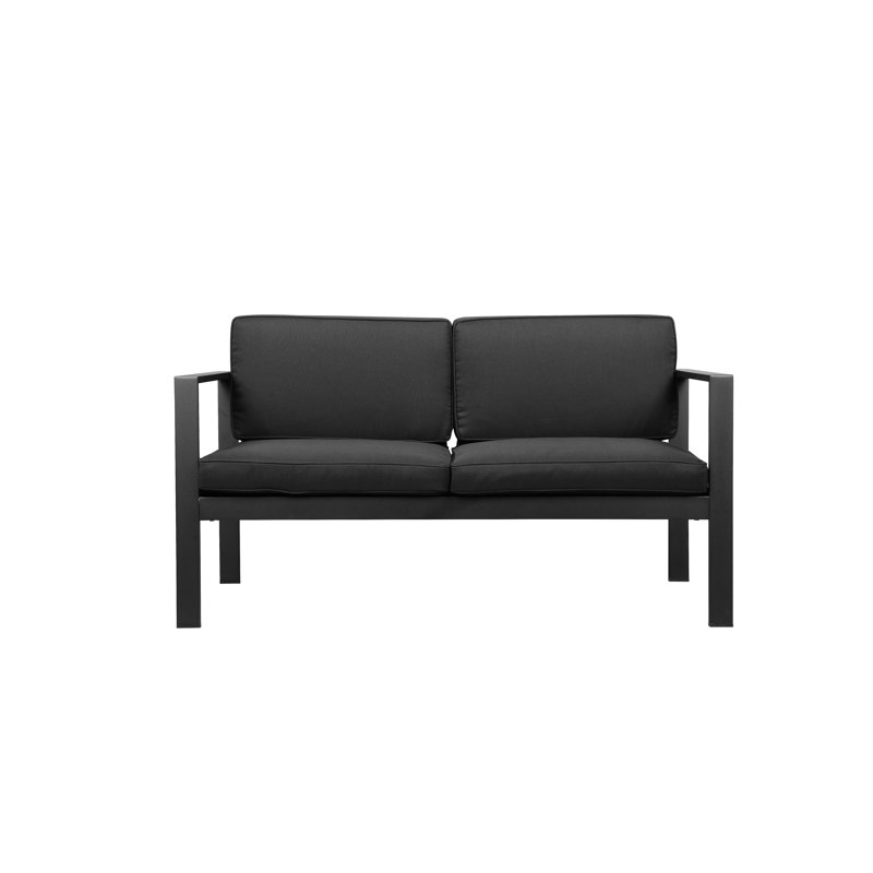 Pangea Home Aynura 54" Aluminum Outdoor Loveseat with Quick-Dry Cushions – Modern Patio Seating with Rust-Resistant Frame & Easy Assembly