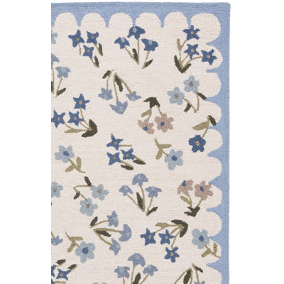 Hand-Tufted Wool Floral Outdoor Rug