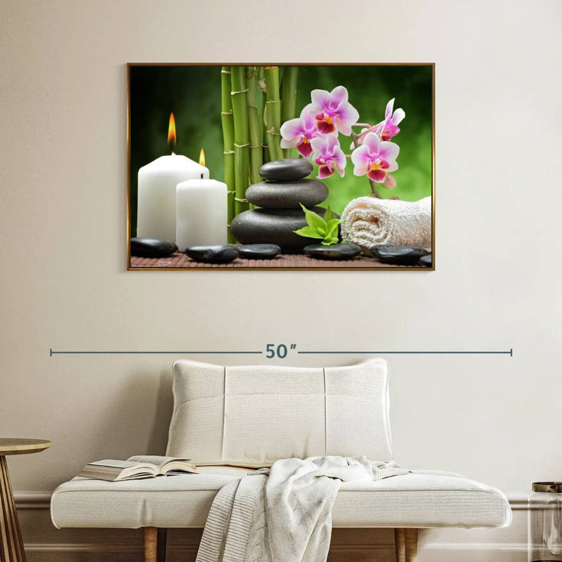 Zen Spa Indulgence, Cadre flottant doré, 40 po x 27 po