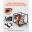 Pompe à eau alimentée au gaz, pompe de transfert d'eau semi-poubelle portative 142 GPM 7HP 2 po, moteur à essence avec tuyau de refoulement de 25 pi, structure robuste, roue en fonte, pour l'irrigation, les étangs, les piscines