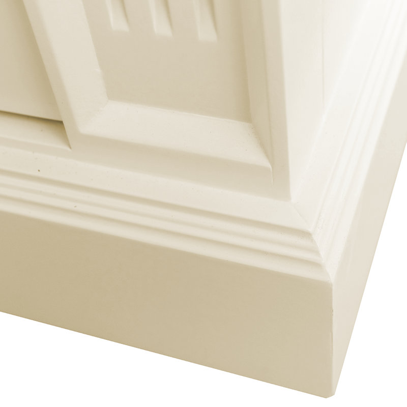Bowland 240cm H x 200cm W Library Bookcase, Cream