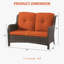 Causeuse d'extérieur Pe Wicker - Siège d'extérieur élégant et confortable-1999821762