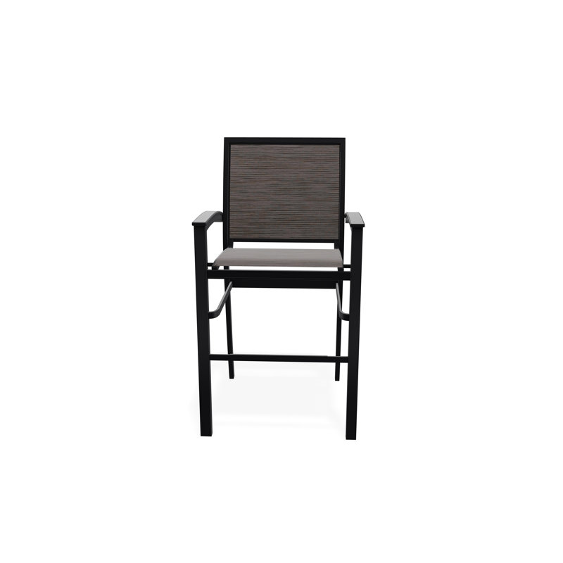 Chaise de café empilable en aluminium Bazza, Noir, James