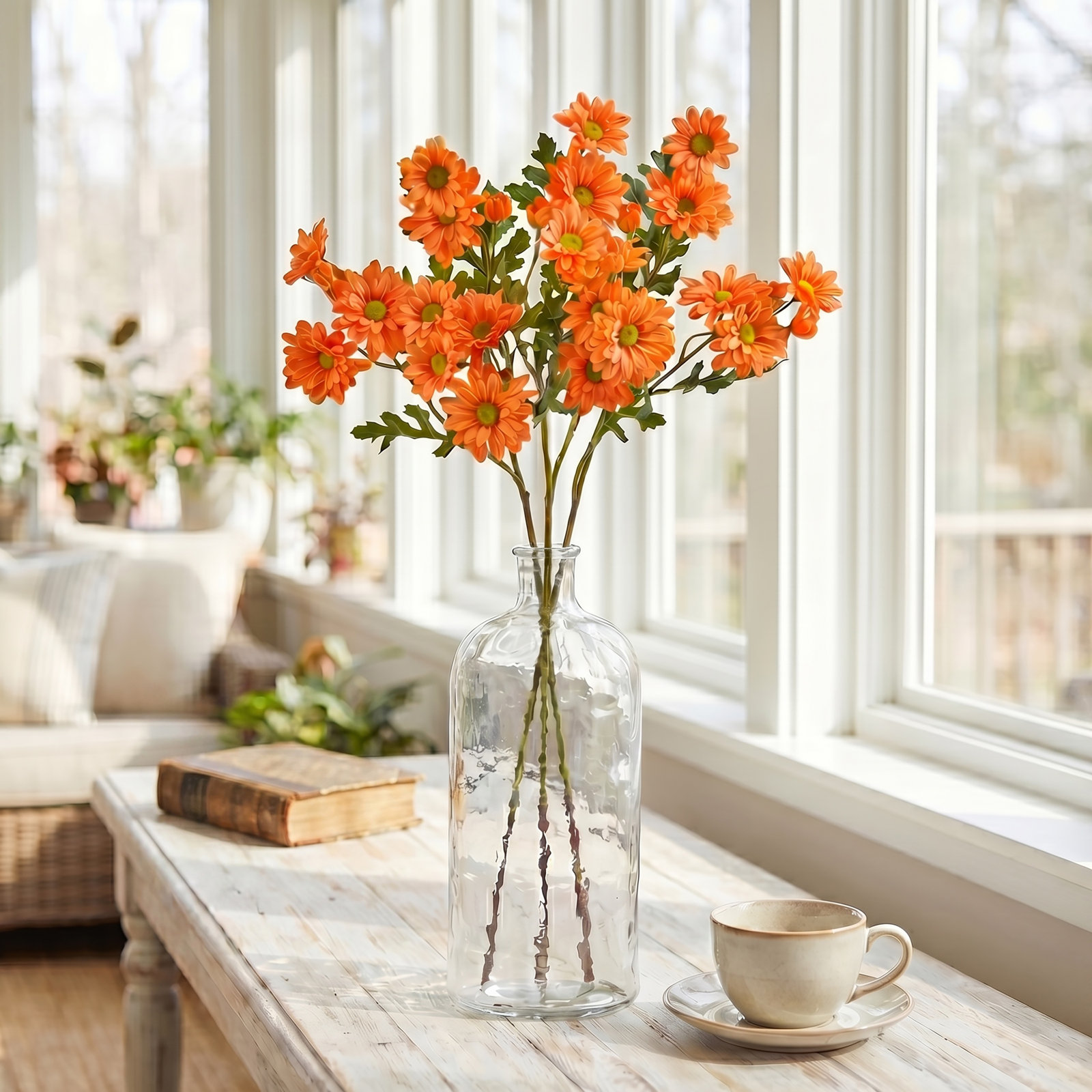 Daisy Floral Stems, Orange