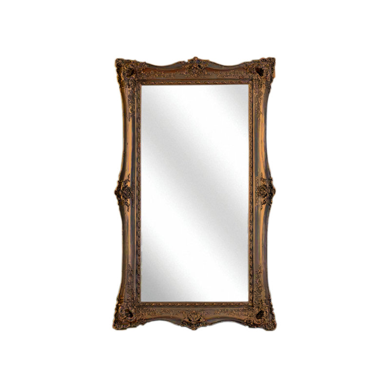 Dayla Solid Wood Mirror, Gold, 90" H x 54" W x 4" D
