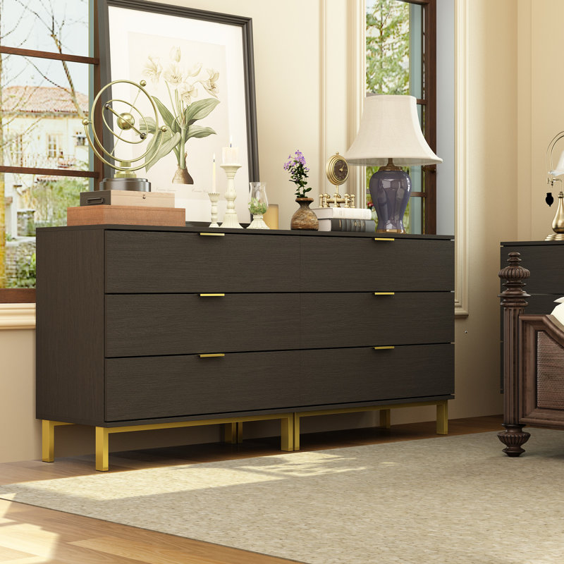 Spurlin 31.5" W 3-Drawer Dresser, Black