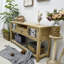 Console rectangulaire en bois manufacturé brun massif