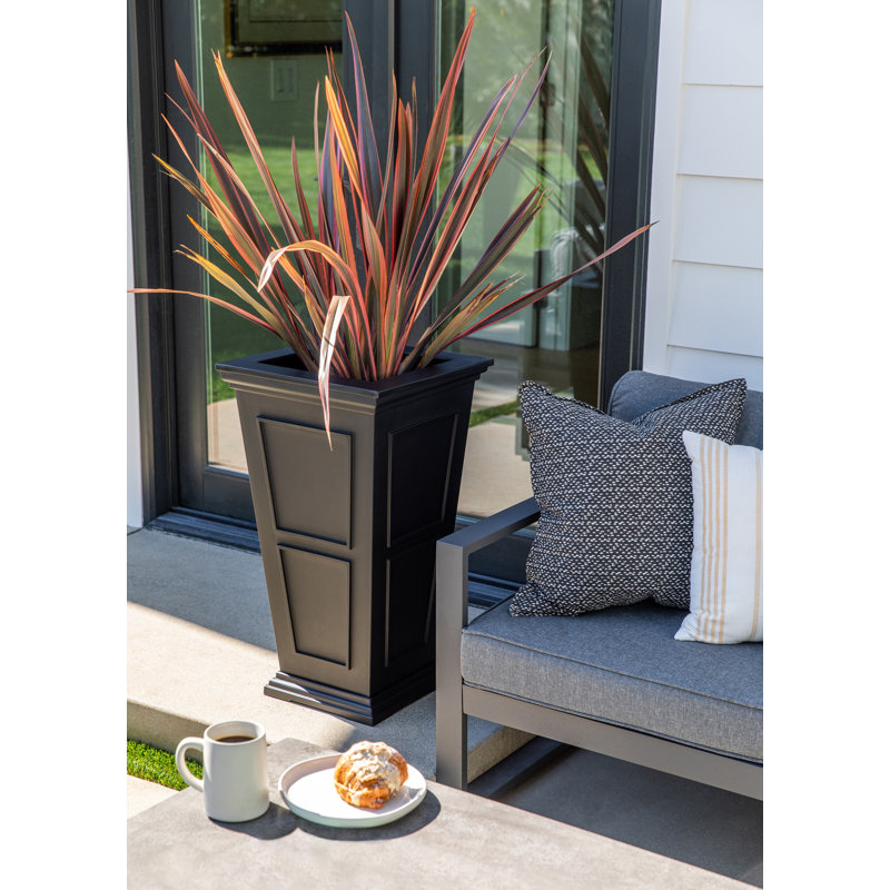 Abram Tall Planter Box, Black, 2