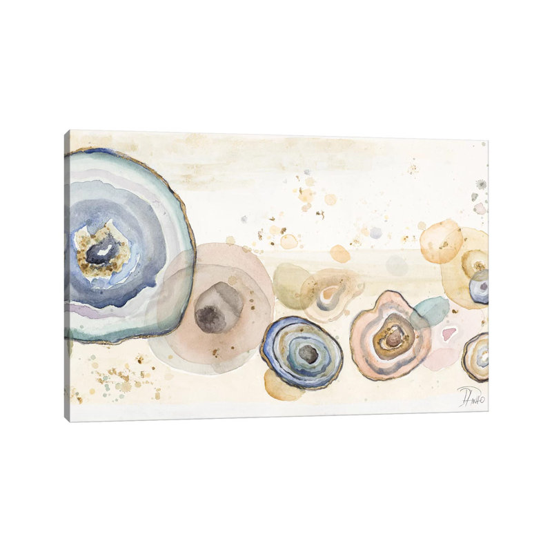 Agates Flying Watercolor by Patricia Pinto - Wrapped Canvas Print, 20.32 cm H x 30.48 cm W