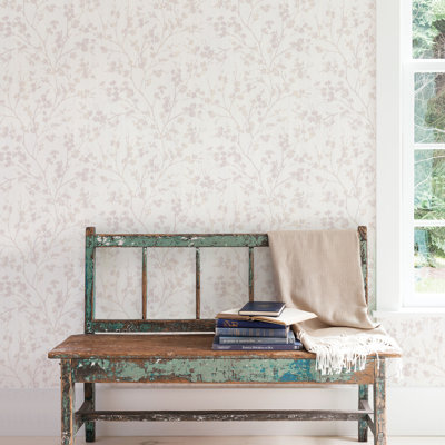 Secret Garden Calming Leaf Branches Design 33' L x 21" W Wallpaper Roll