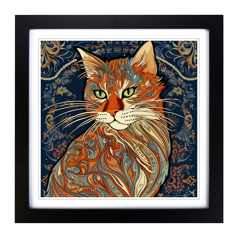 Single Picture Frame Print on Wood, Black Framed