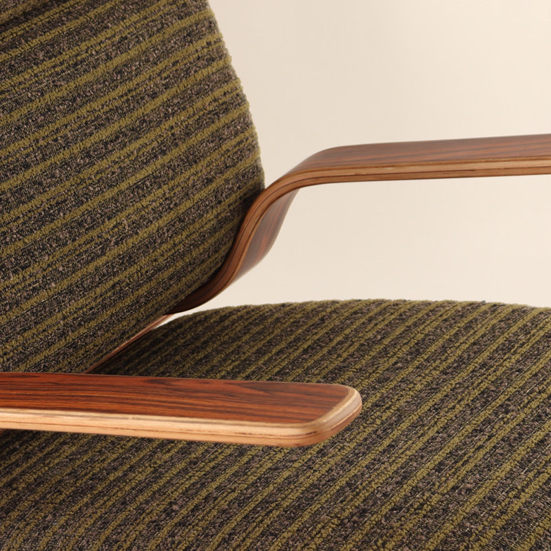 Chaise berçante simple pour salon décontracté, Vert foncé