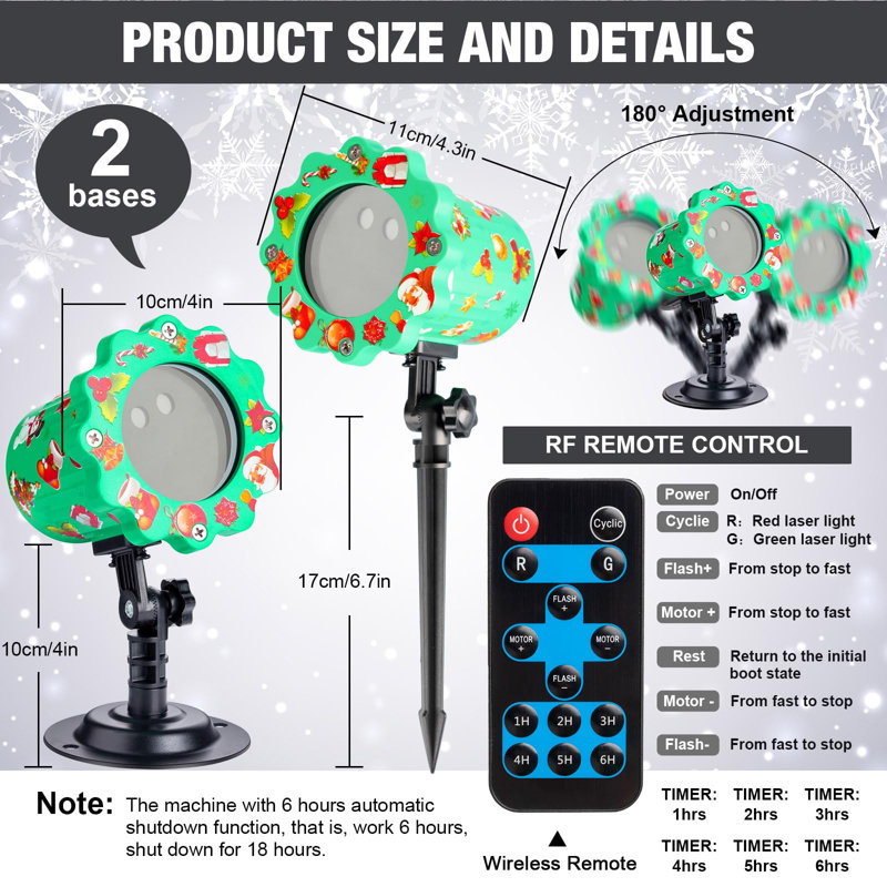 Starry Waterproof LED Projection Light with Remote Control