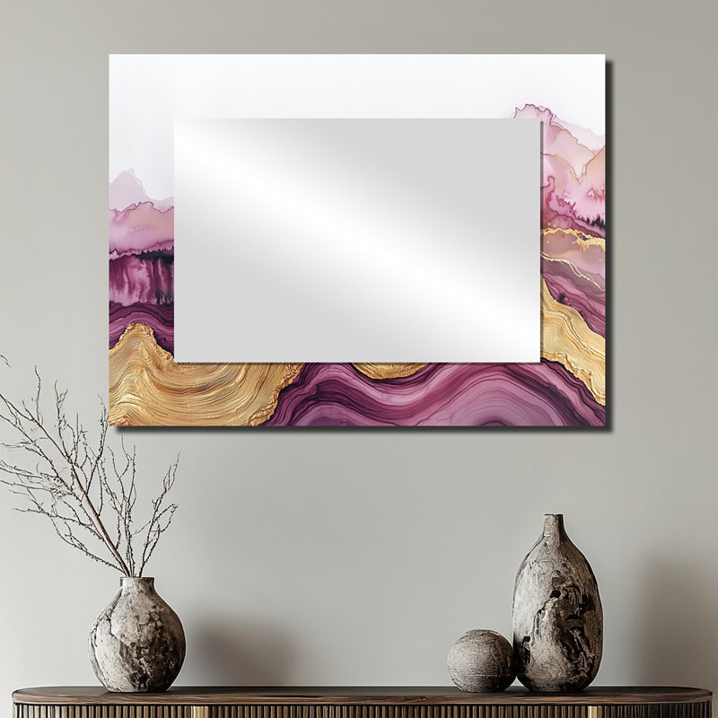 Vigne sur un dessus de rivière de vin - art mural de paysages - imprimé sur métal, 24 po x 32 po