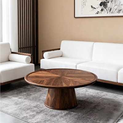 Table basse moderne et simple en bois massif.