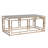 44" Champagne And Metal Rectangular Coffee Table