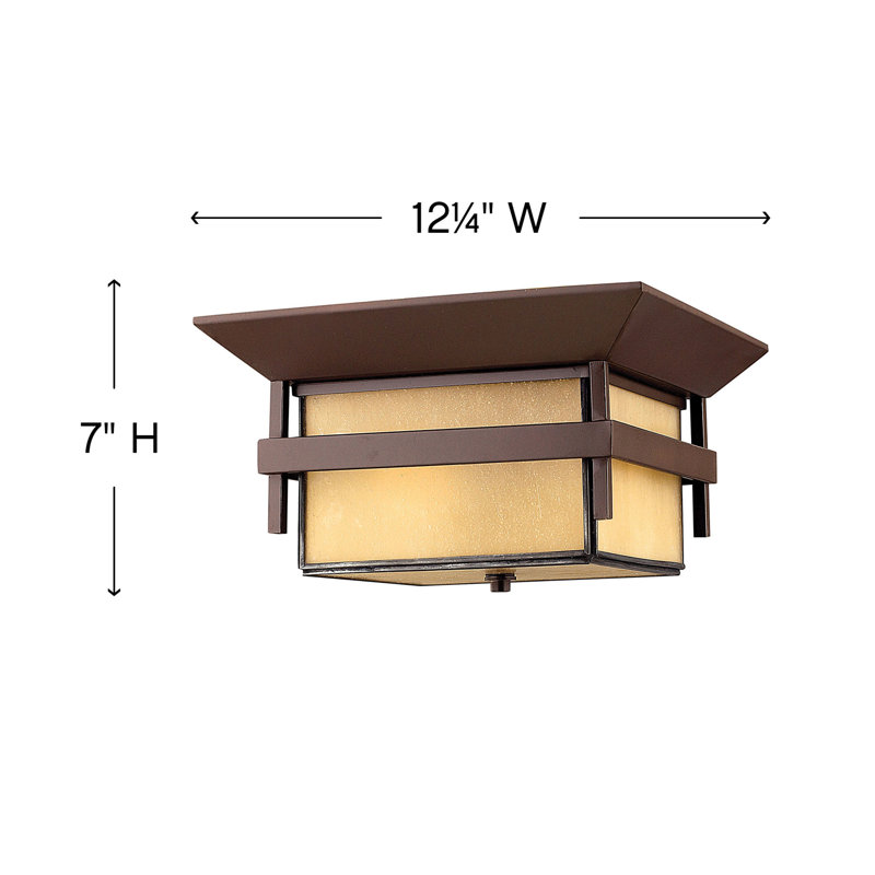 Harbor 2 - Light 12.25" Unique/Statement Square Flush Mount, Anchor Bronze, Standard