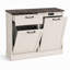 Armoire à poubelle inclinable, armoire à poubelle pour la cuisine, armoire en bois avec poubelle escamotable-106934505