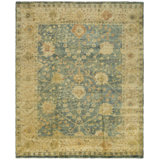 Oushak Oriental Hand-Knotted Wool Medium Blue/Green Area Rug