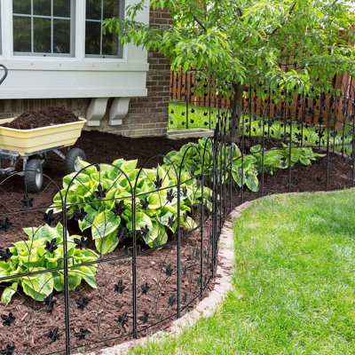 Clôture de jardin de 10 pi de longueur, hauteur de 38 po, pour bordure de chemin de barrière pour lit de jardin, jardin de légumes, jardin extérieur