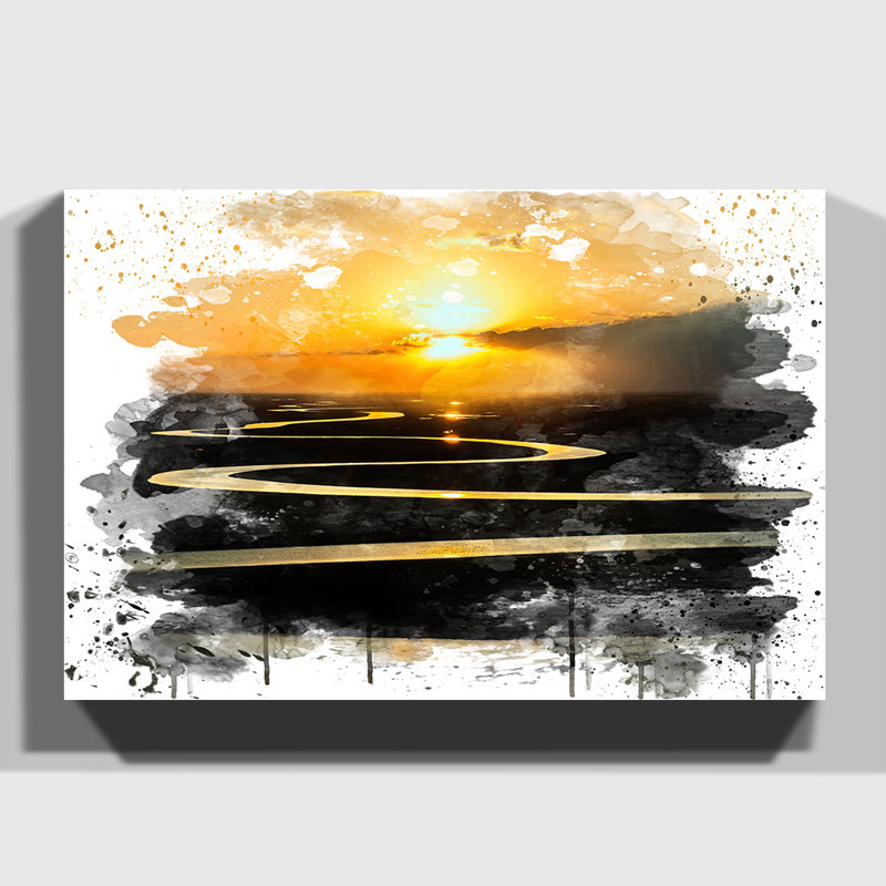 Landscape Beautiful Sunrise - Wall Art, 40cm H x 60cm W, Wrapped Canvas