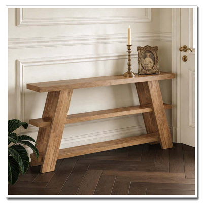 Slim Storage Side Table,3-Tier Console Table