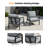 2-Piece All-weather Aluminum Patio Chairs with Thick Cushions, Rust-resistant for Garden, Deck, Balcony, Porch & Backyard-623231485-623231426