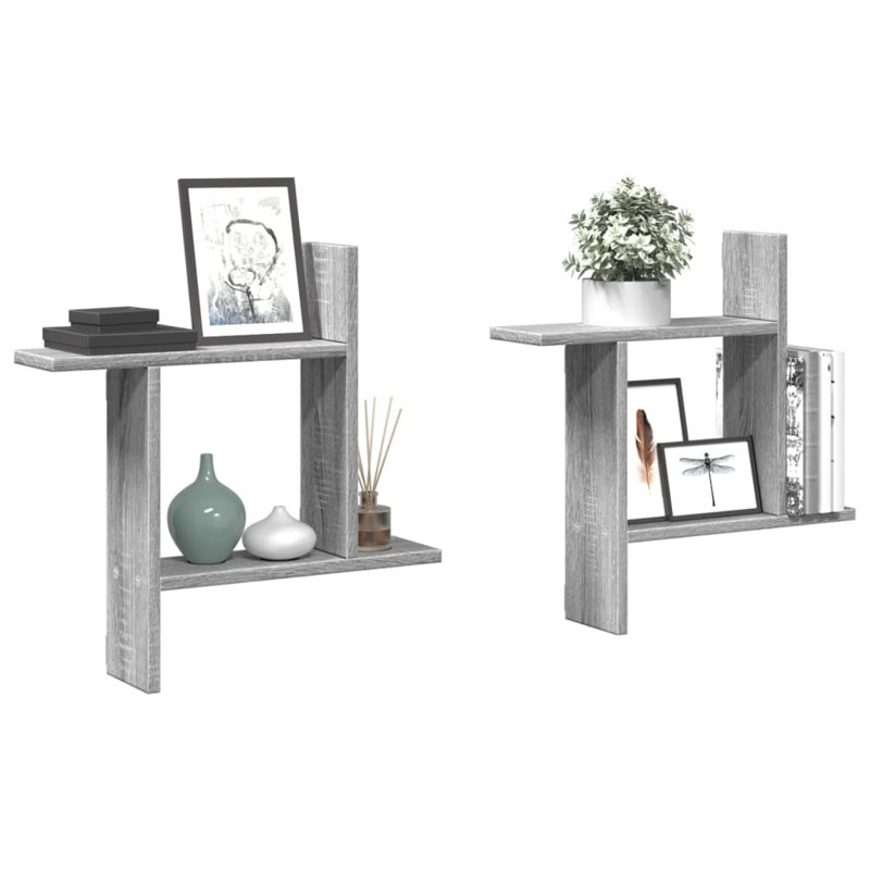 Rocchi Floating Shelf, 50cm H x 50cm W x 12cm, Grey Sonoma