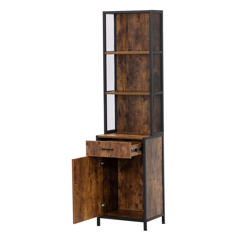 Station de salon pour coiffeur, équipement de coiffeur avec tiroir, armoire et tablettes, rétro